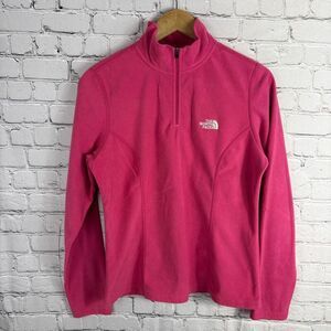 The North Face 1/4 Zip Microfleece Pullover Jacket Pink Womens Size Medium